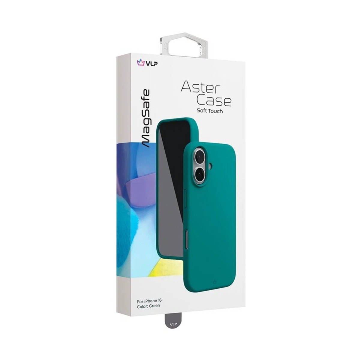 Чехол-накладка VLP Aster Case with MagSafe для смартфона Apple iPhone 16 (Цвет: Green)