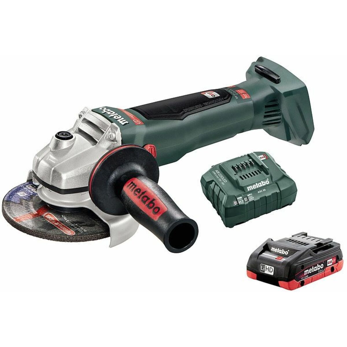 Углошлифовальная машина Metabo WB 18 LTX BL 125 Quick (Цвет: Green)