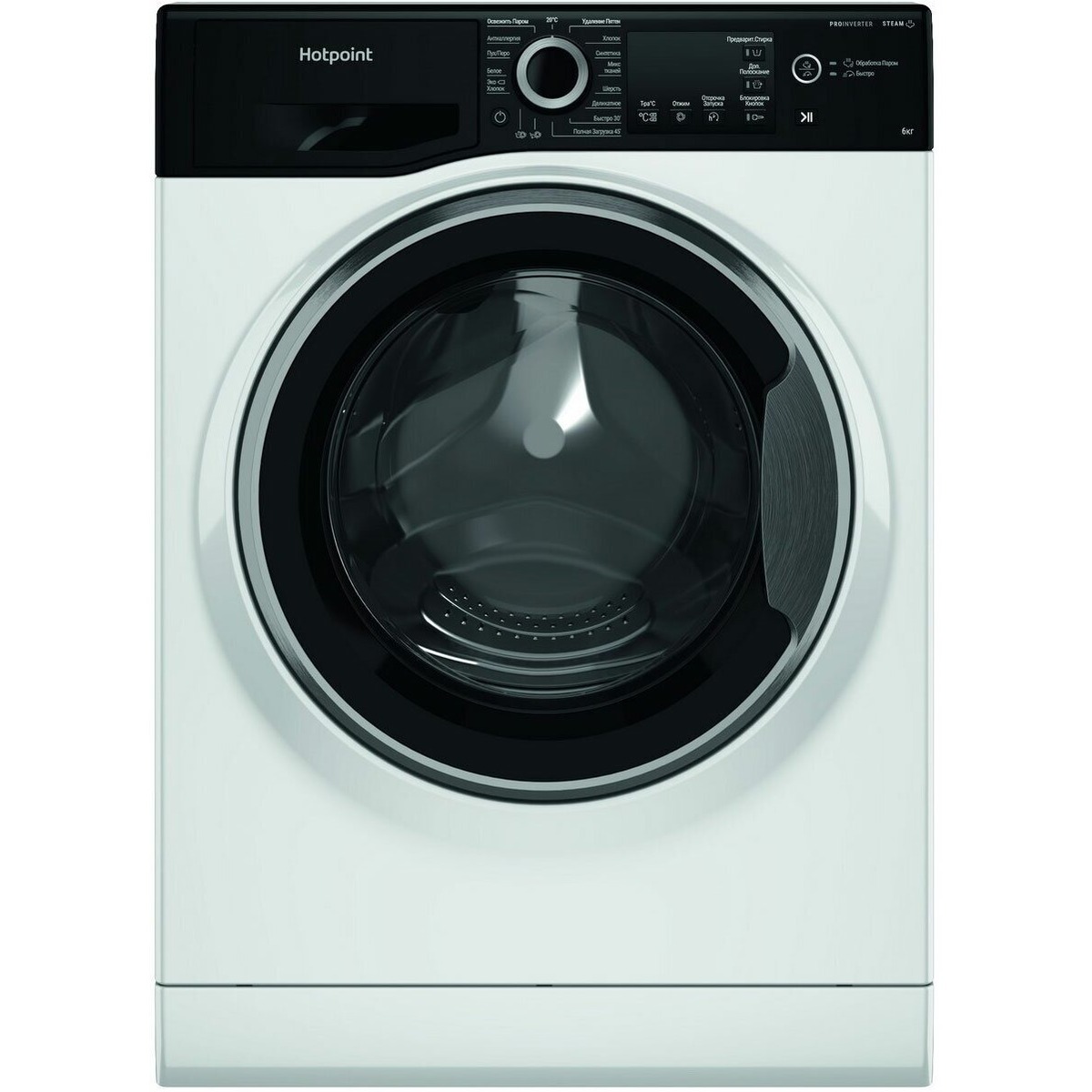 Стиральная машина Hotpoint NSB 6039 ZS VE RU (Цвет: White/Black)