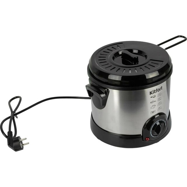 Фритюрница Kitfort KT-2011 (Цвет: Silver / Black)