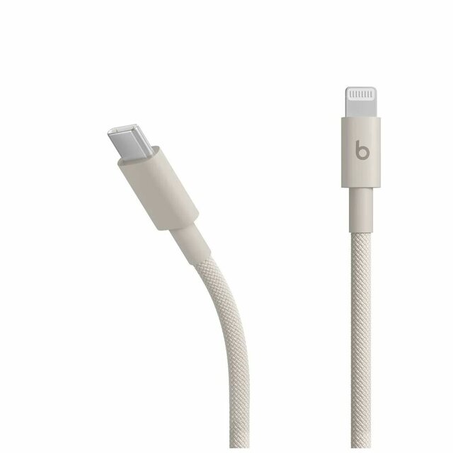 Кабель Beats USB-C to Lightning Woven Cable (1.5 m), бежевый