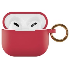 Чехол силиконовый VLP Silicone Case Soft Touch с кольцом для Apple AirPods 3 (Цвет: Red)