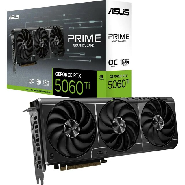 Видеокарта ASUS GeForce RTX 5060 Ti Prime OC 16Gb (PRIME-RTX5060TI-O16G) Видеокарта ASUS GeForce RTX 5060 Ti Prime OC 16Gb (PRIME-RTX5060TI-O16G)