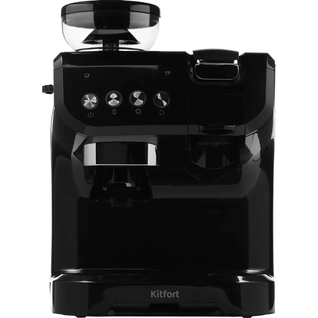 Кофеварка рожковая Kitfort КТ-7107 (Цвет: Black / Silver)