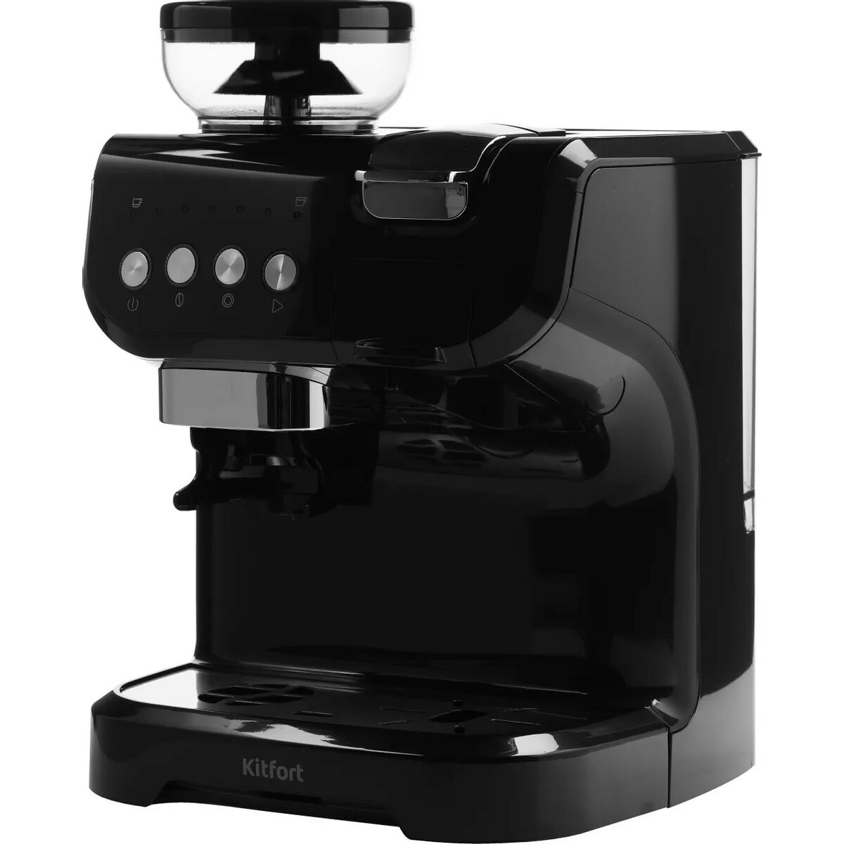 Кофеварка рожковая Kitfort КТ-7107 (Цвет: Black/Silver)