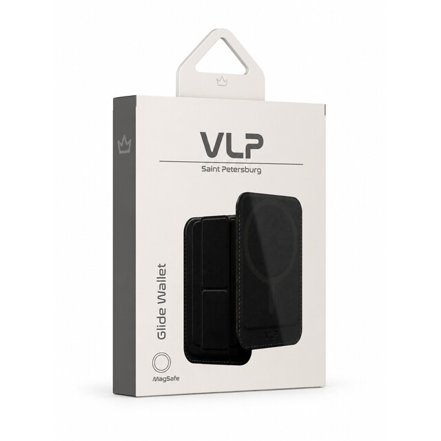 Картхолдер VLP Glide Wallet из экокожи с MagSafe, черный Картхолдер VLP Glide Wallet из экокожи с MagSafe, черный