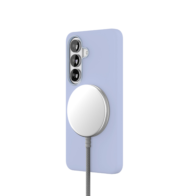 Чехол-накладка VLP Aster Pro Сase MagSafe для Samsung S26 (Цвет:Light Blue)